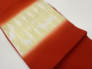 塩瀬金銀彩変わり縞模様名古屋帯